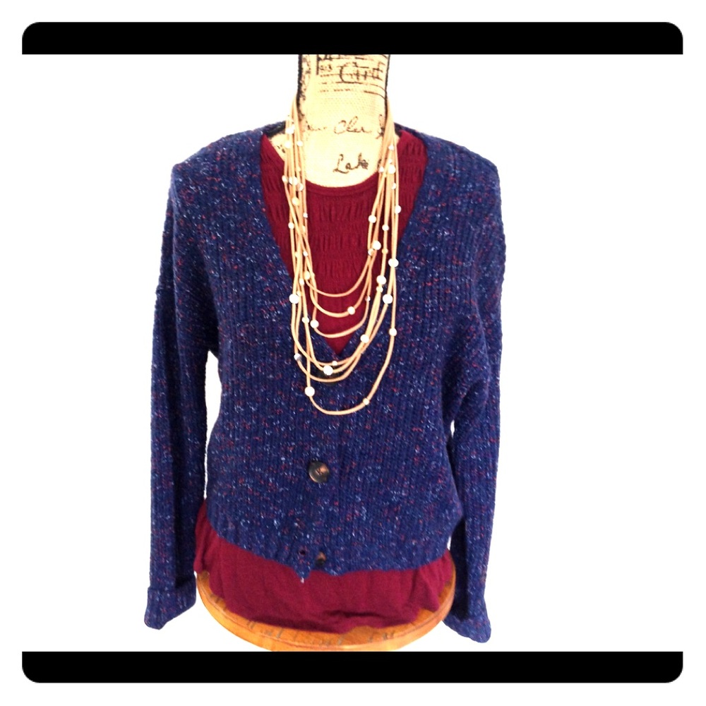 Cropped cardigan sweater